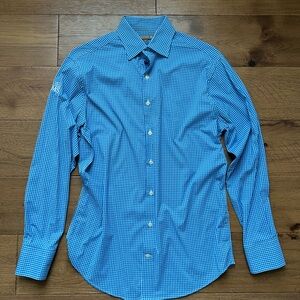 Peter Millar Summer Comfort button down shirt with Samuel Adams Logo Sz Med